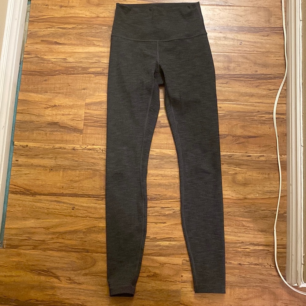 Lululemon Heathered dark gray leggings